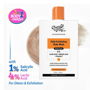Chemist at Play Exfoliating Body Wash - Lactic Acid, Salicylic Acid | Shower Gel for Women & Men (236 ml)